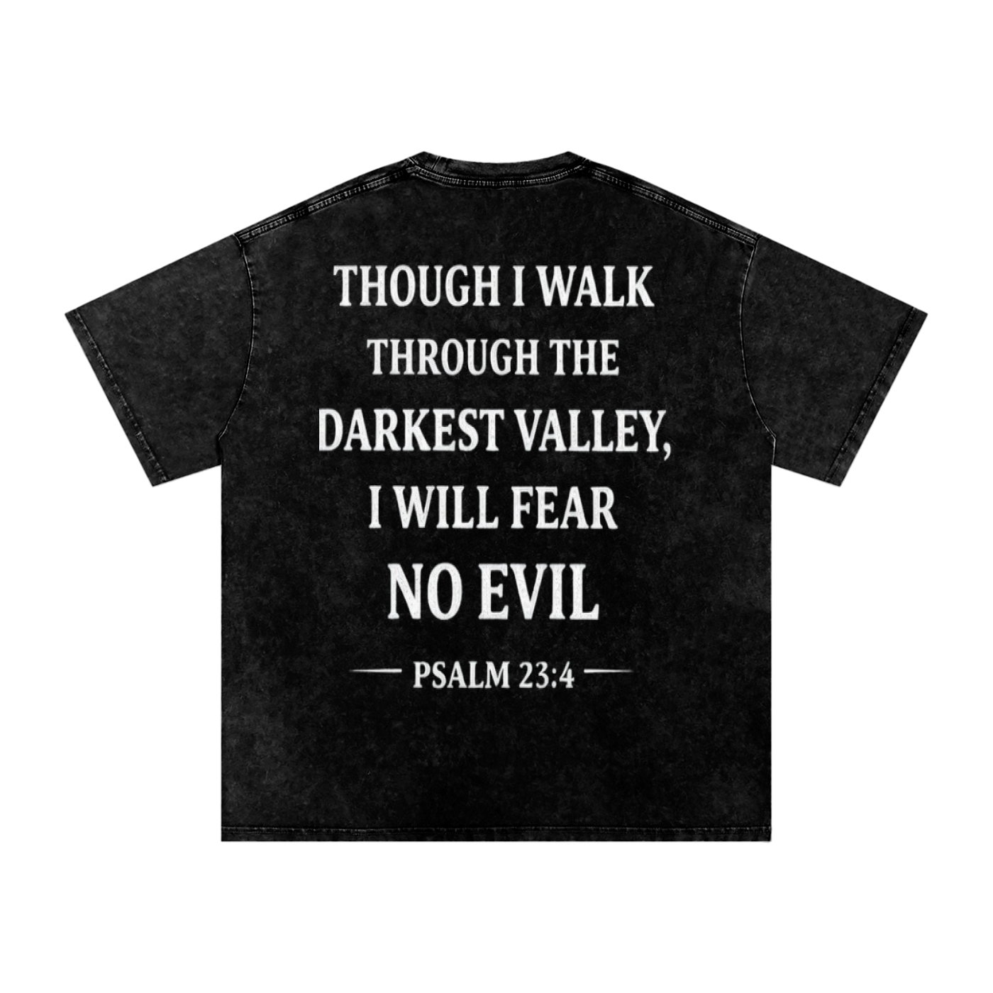 Fa1th™ Psalm 23:4 Snow Washed Oversized Cotton T-Shirt