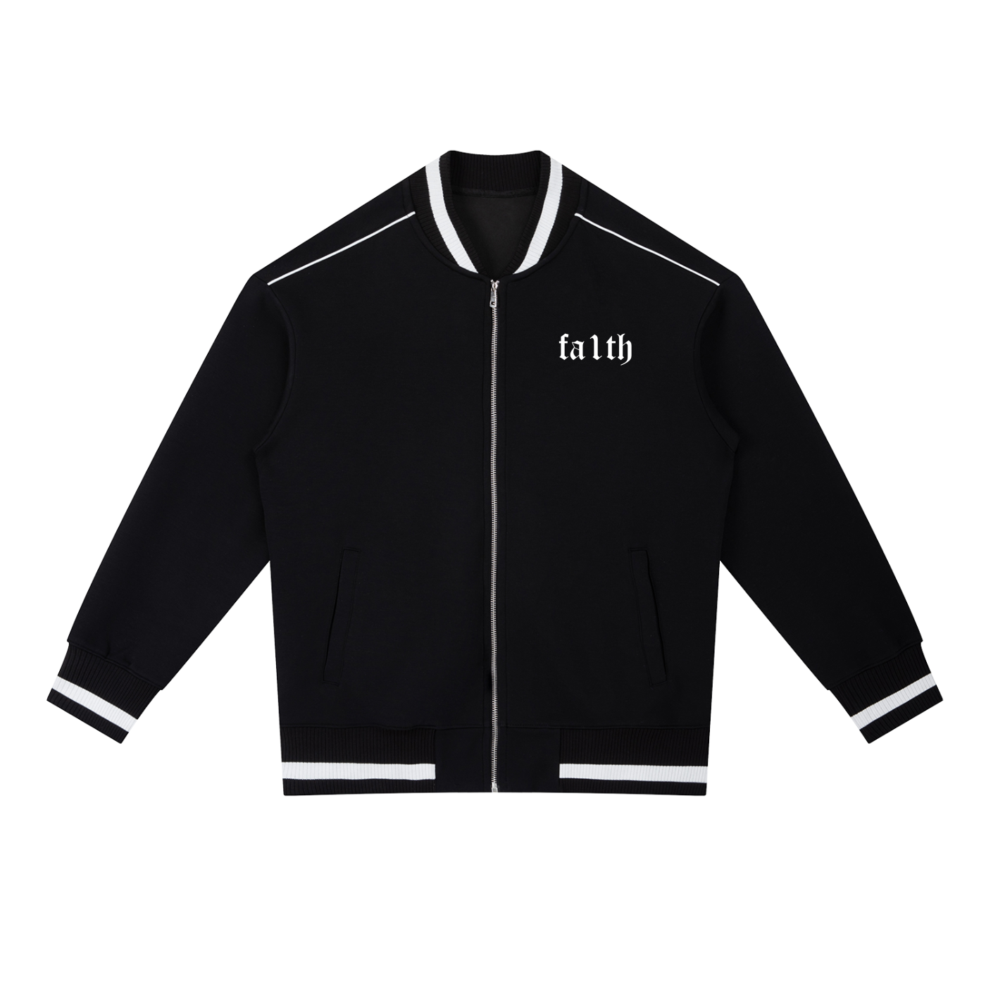 Fa1th™ Contrast Piping Zip Bomber Jacket