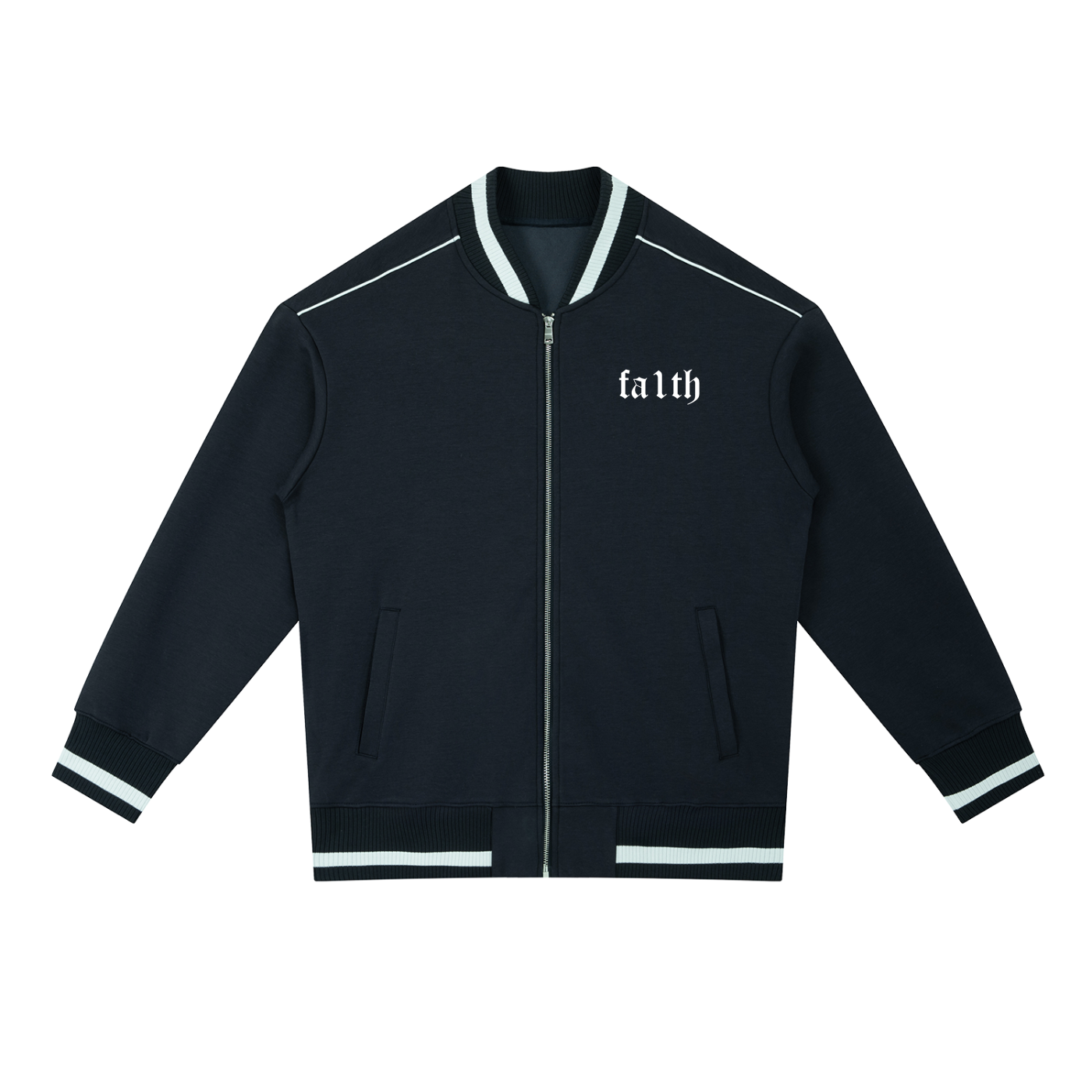 Fa1th™ Contrast Piping Zip Bomber Jacket