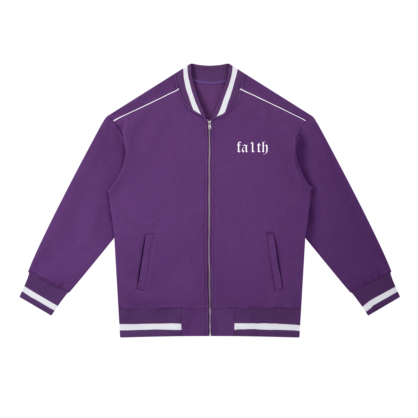 Fa1th™ Contrast Piping Zip Bomber Jacket